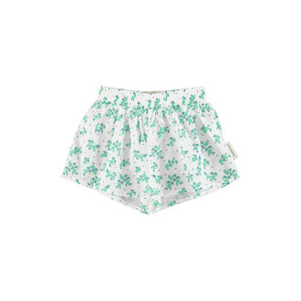 Piupiuchick shorts // ecru w green flowers