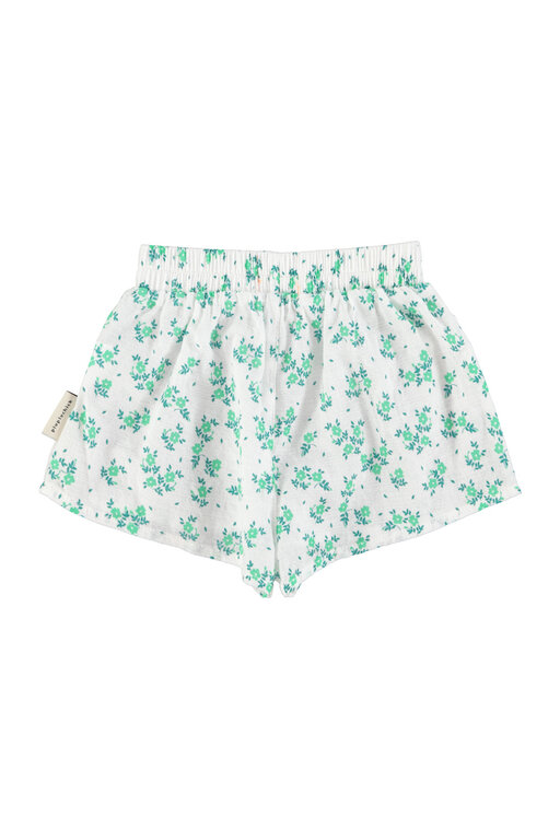 Piupiuchick shorts // ecru w green flowers