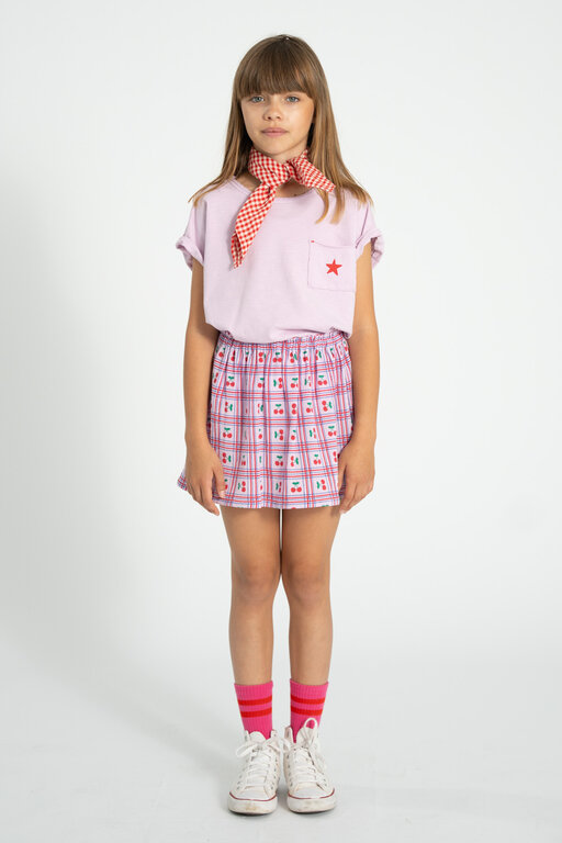 Piupiuchick short skirt // lilac w cherries