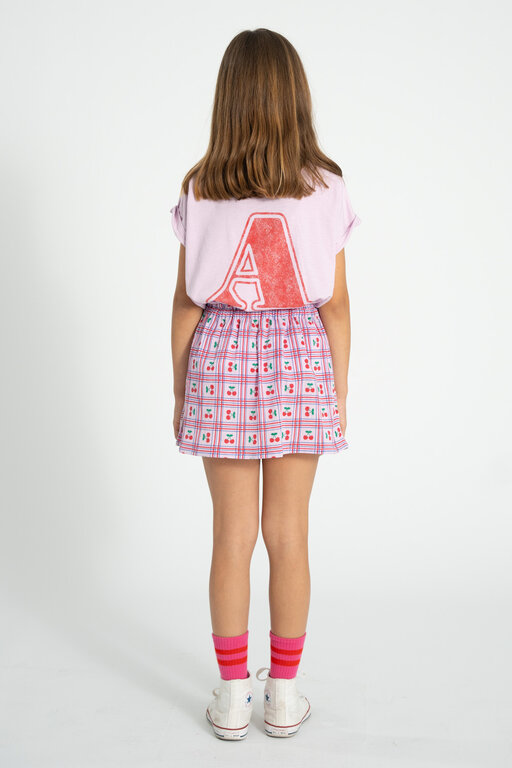 Piupiuchick short skirt // lilac w cherries