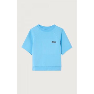 American Vintage izubird sweater short sleeves // bleu ciel vintage