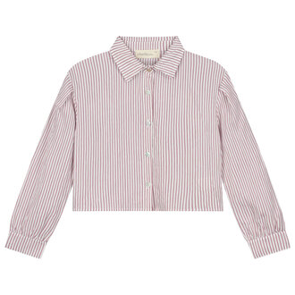 Charlie Petite gaby blouse // white/red stripes