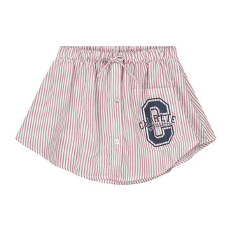 Charlie Petite pem skirt // white/red stripes