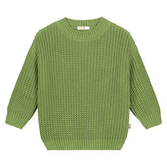 Yuki chunky knitted sweater // olive