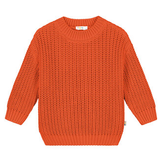 Yuki chunky knitted sweater // pumpkin