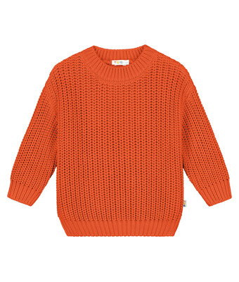 chunky knitted sweater // pumpkin