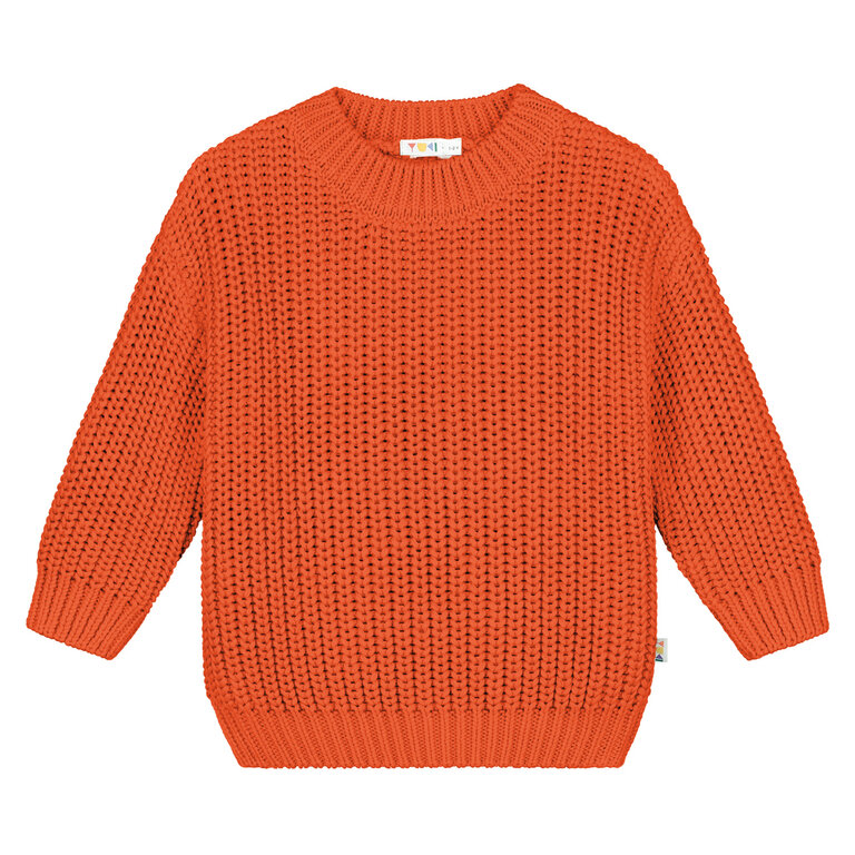 Yuki chunky knitted sweater // pumpkin