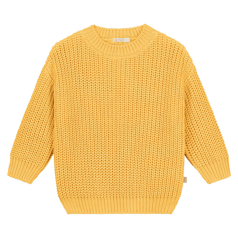 Yuki chunky knitted sweater //  lemon