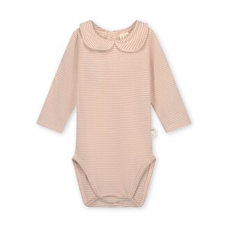 Gray Label baby collar onesie // faded pink / cream