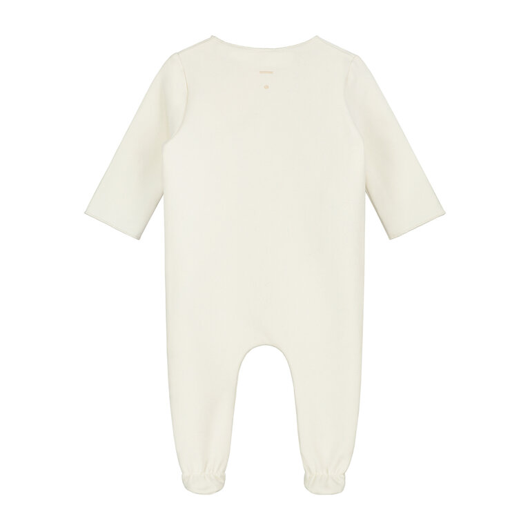 Gray Label newborn suit with snaps //cream