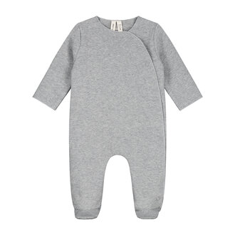 Gray Label newborn suit with snaps //  grey melange