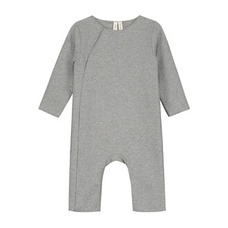 Gray Label baby suit with snaps //  grey melange