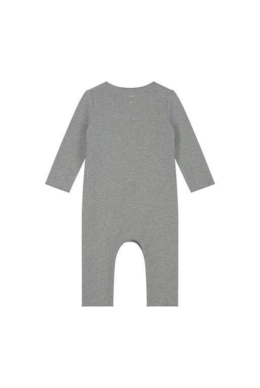 Gray Label baby suit with snaps //  grey melange