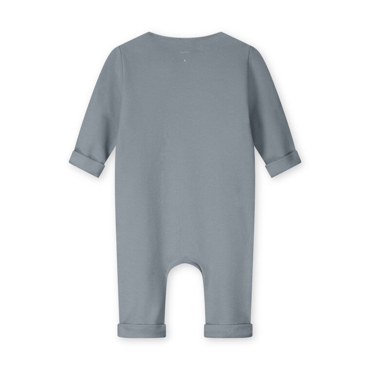 Gray Label baby suit with snaps // stone grey