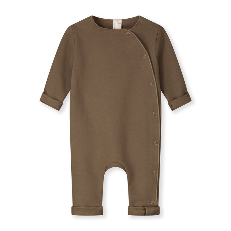 Gray Label baby suit with snaps //  woody