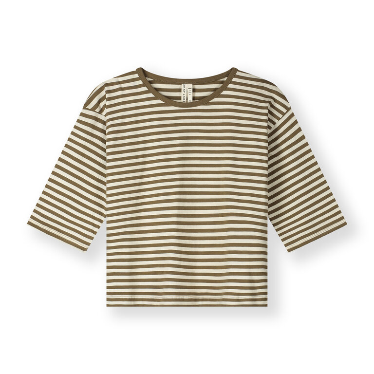 Gray Label dropped shoulder tee // woody/cream