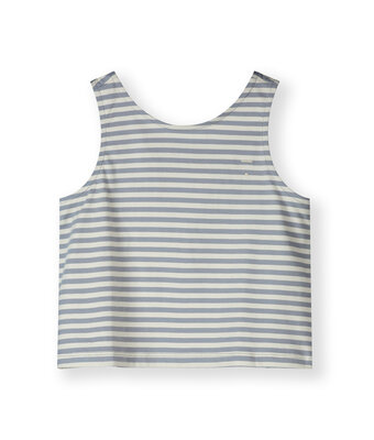 boxy tank top // stone grey/cream