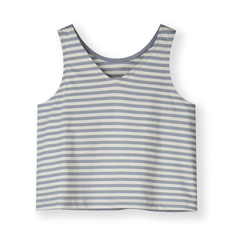 Gray Label boxy tank top // stone grey/cream