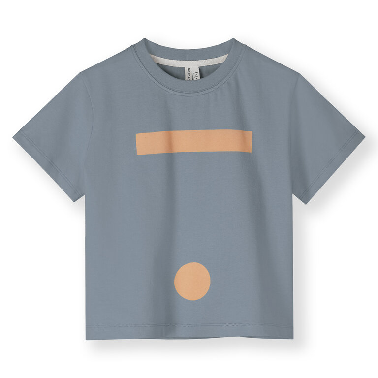 Gray Label oversized tee with logo // stone grey/melon