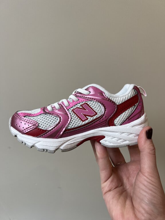 New Balance 530 kids // pink satin/shadow red