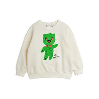 Mini Rodini alien chenille sweatshirt // off-white