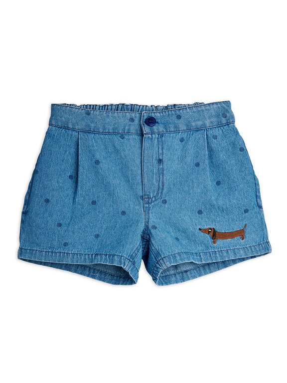 Mini Rodini lw denim dots aop shorts // blue