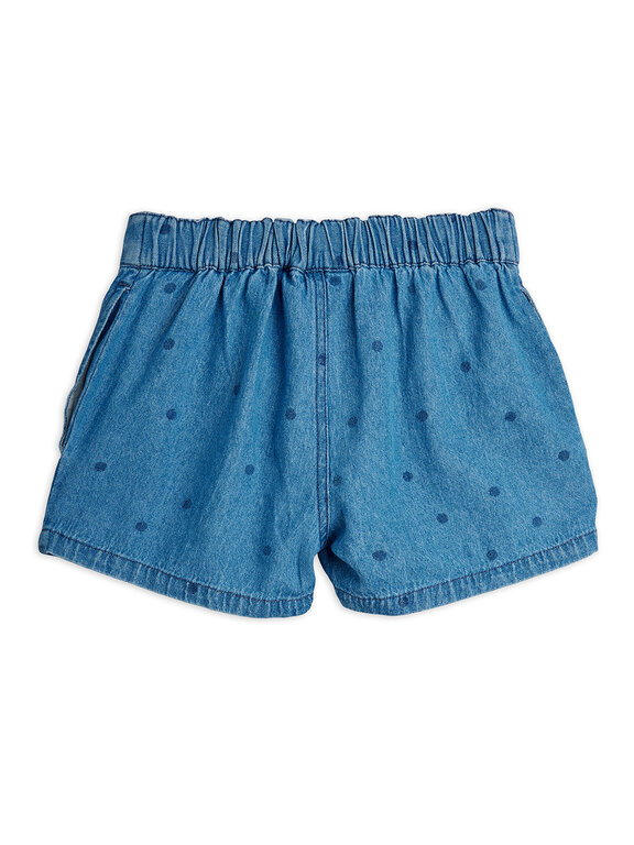 Mini Rodini lw denim dots aop shorts // blue