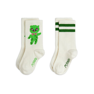 Mini Rodini alien 2-pack socks // off-white
