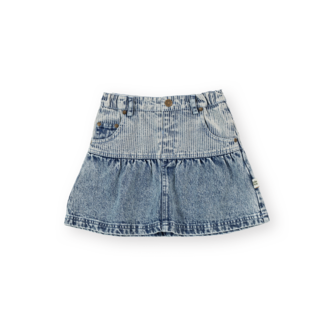 Goldie & Ace denim skirt // pinstripe peplum