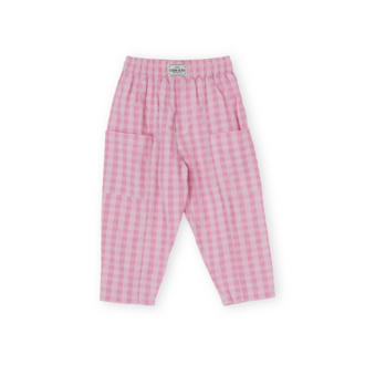Goldie & Ace lightweight gingham kit pocket pant // pink