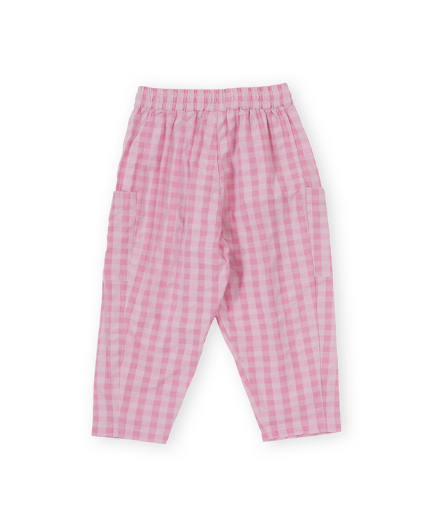 Goldie & Ace lightweight gingham kit pocket pant // pink