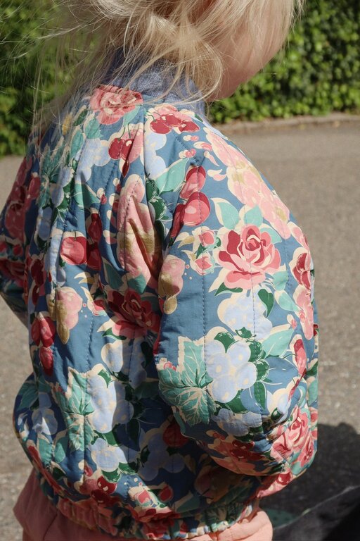 Konges Slojd juno printed bomber jacket // bloomiegrape blues