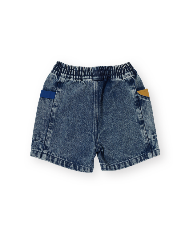 Goldie & Ace vintage denim shorts // colour block