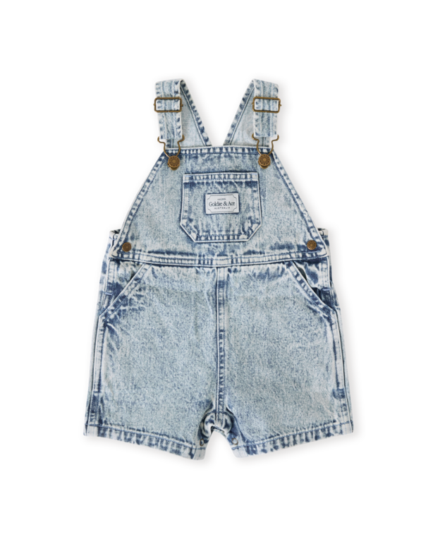 Goldie & Ace vintage washed denim overalls // burton