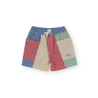 Goldie & Ace noah pocket shorts // patchwork stripe