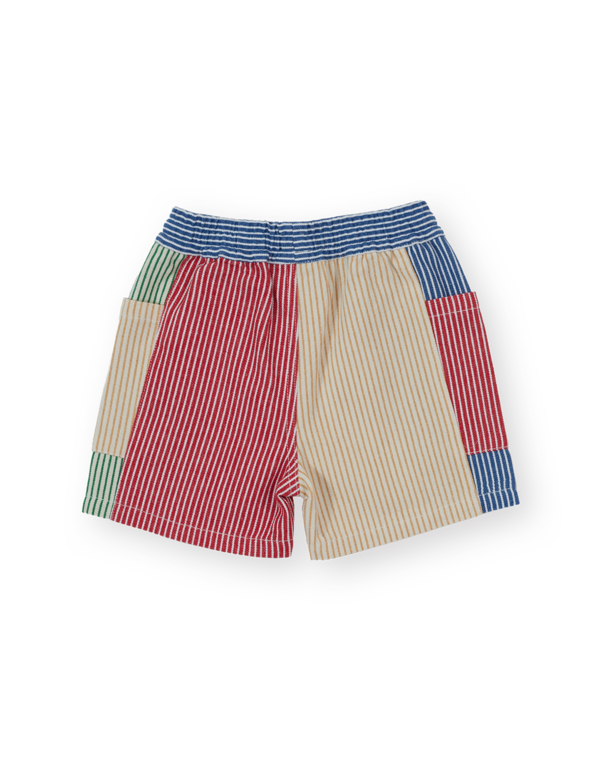 Goldie & Ace noah pocket shorts // patchwork stripe