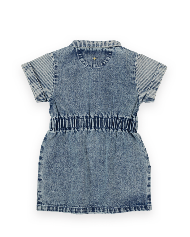 Goldie & Ace denim belted dress // piper pinstripe