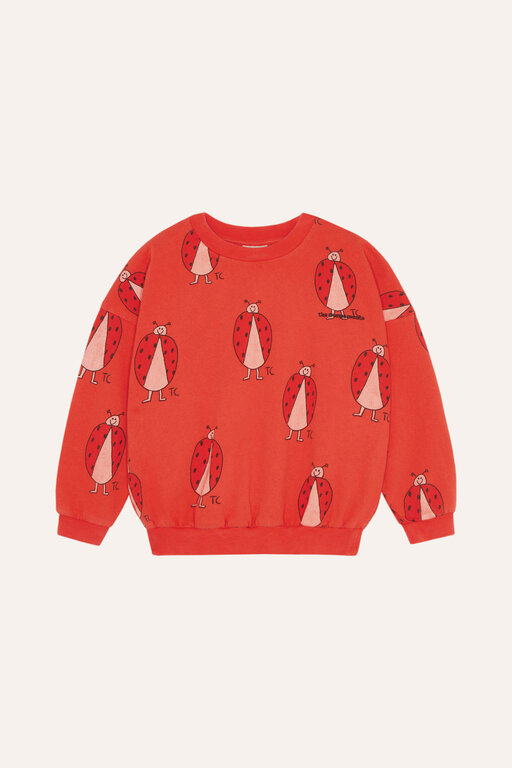 The Campamento ladybug allover sweatshirt // red