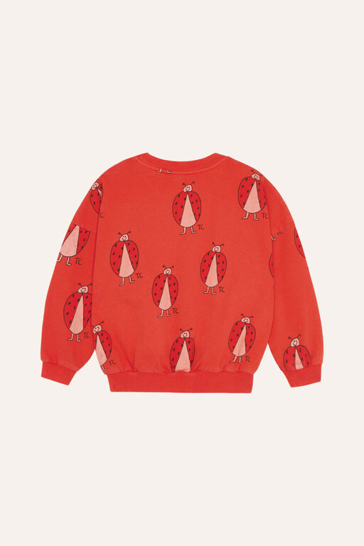 The Campamento ladybug allover sweatshirt // red