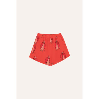 The Campamento ladybug allover shorts // red