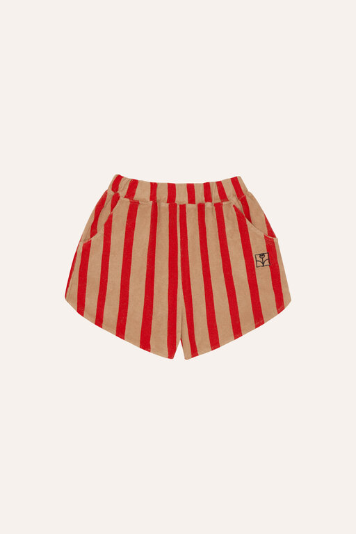 The Campamento red stripes shorts // camel