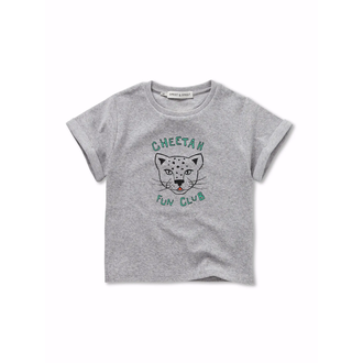 Sproet & sprout terry t-shirt cheetah // grey melee