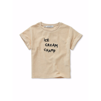 Sproet & sprout terry t-shirt ice cream champ // sesame