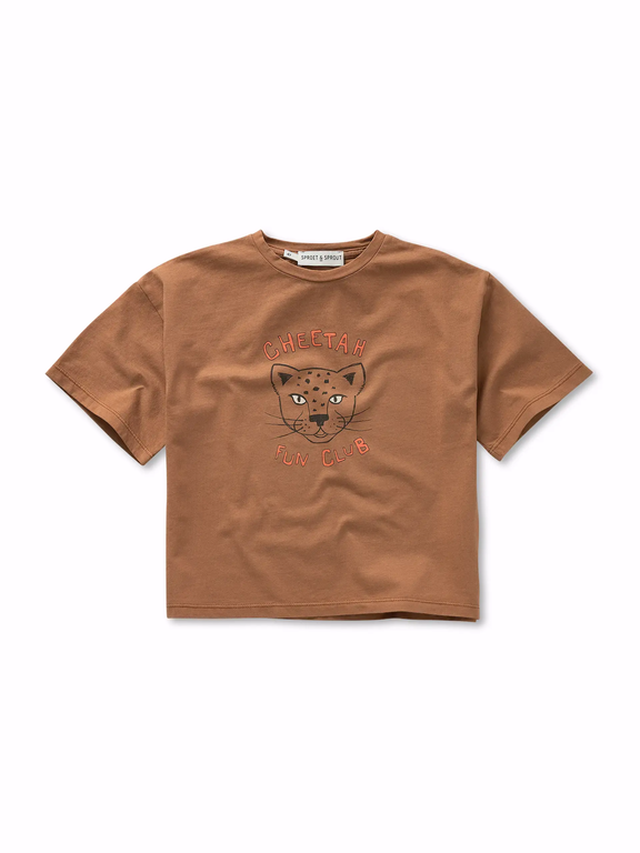 Sproet & sprout t-shirt cheetah // tabacco