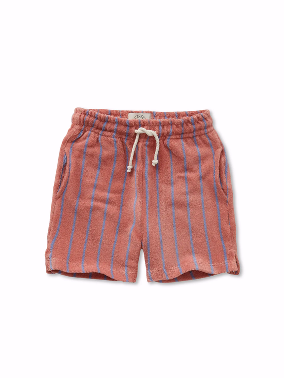 Sproet & sprout terry shorts small stripes // rose dawn
