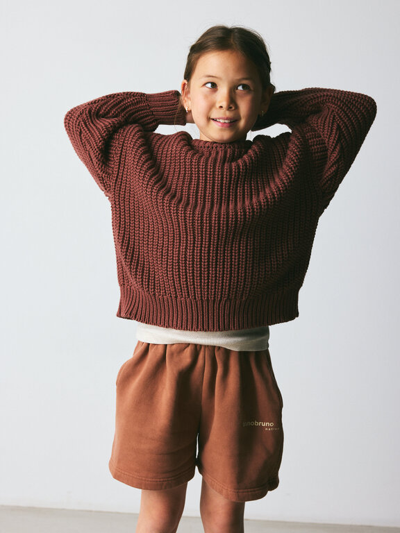 Brunobruno theo sweatshorts // clove bordeaux