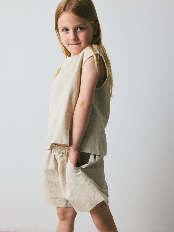 Brunobruno theo shorts // feather gray beige