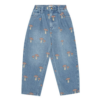 Brunobruno dorethy AOP jeans // mid blue denim