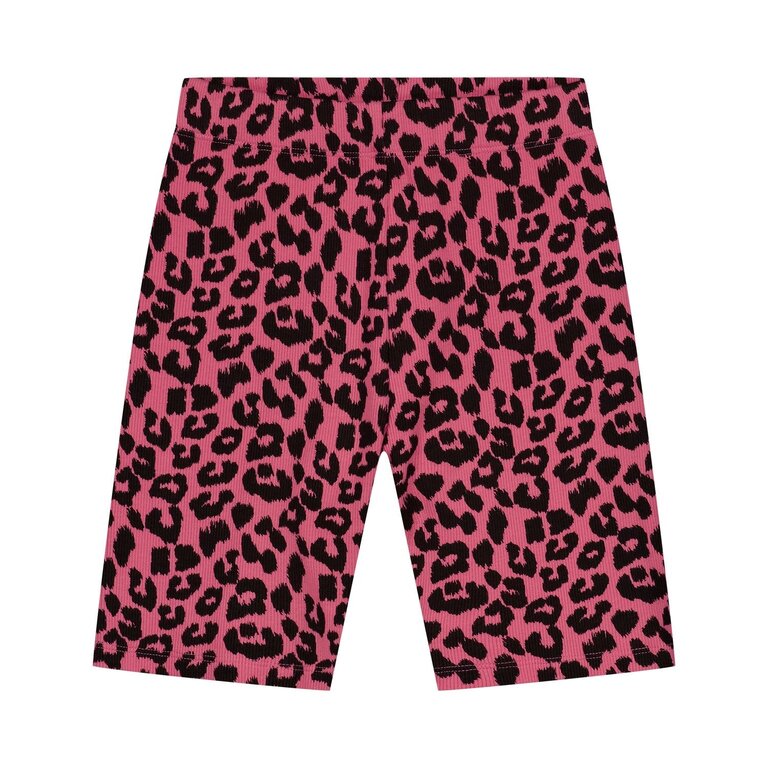Daily Brat leopard biker shorts // pink cosmos