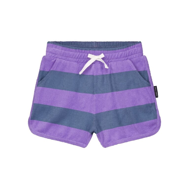 Daily Brat striped towel shorts // teal